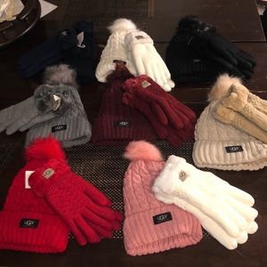 Ugg hats and glove sets